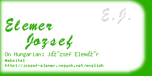 elemer jozsef business card